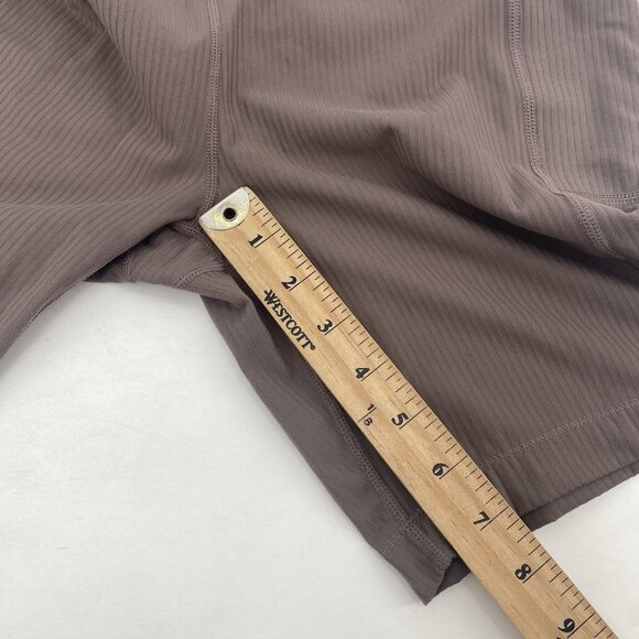 Mondetta Performance Luxury Women's Size L Brown Active Ribbed Bike Shorts - Picture 9 of 11